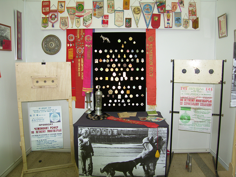 Экспозиция музея собак на интернациональной выставке собак "Огни Прикамья - 2014"